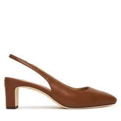 Czółenka LAUREN RALPH LAUREN. Brązowe czółenka damskie Lauren Ralph Lauren, bez wzorów, bez obcasa. Za 769.99 zł.