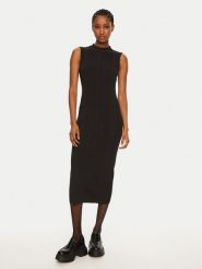 MICHAEL Michael Kors Sukienka dzianinowa MR582UN33D Czarny Slim Fit. Czarne sukienki damskie MICHAEL Michael Kors, bez wzorów, z dzianiny, bez ramiączek. Za 569.99 zł.