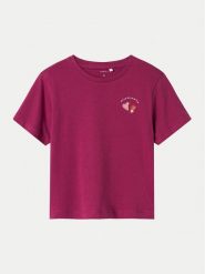 NAME IT T-Shirt Betria 13238045 Fioletowy Regular Fit. Fioletowe koszulki i t-shirty dziewczęce Name it, bez wzorów, z bawełny, bez kołnierzyka, bez ramiączek. Za 29.99 zł.