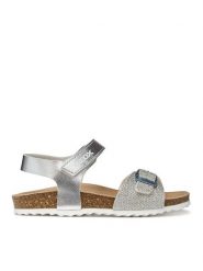 Geox Sandały J Adriel Girl J028MC 0BNEW C1007 D Srebrny. Szare sandały dziewczęce Geox, ze skóry, bez obcasa, bez zapięcia. Za 239.99 zł.