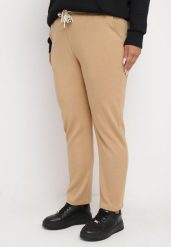 Beżowe Dresowe Spodnie Joggery z Wysokim Stanem i Napisami Lerithelle. Brązowe spodnie dresowe damskie Born2be, l, bez wzorów, z dresówki. Za 44.99 zł.