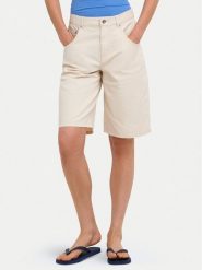 ONLY Bermudy Mate 15374734 Kremowy Loose Fit. Białe szorty damskie Only, bez wzorów, z bawełny. Za 189.99 zł.