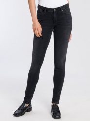 Cross Jeans Dżinsy - Skinny fit - w kolorze antracytowym rozmiar: W30/L34. Czarne jeansy damskie Cross Jeans, z podwyższonym stanem. Za 83.62 zł.