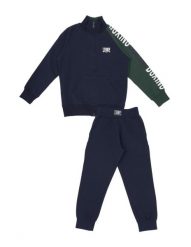 Bluza wytrzymały z pełny zamek błyskawiczny na co dzień. Niebieskie bluzy damskie LEONE 1947 APPAREL, bez wzorów, z bawełny, bez kaptura. Za 147.31 zł.