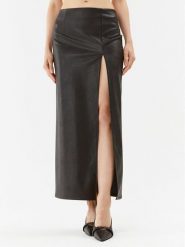 Rinascimento Spódnica z imitacji skóry CFC0115150003 Czarny Regular Fit. Czarne spódnice damskie Rinascimento, l, bez wzorów, ze skóry. Za 219.99 zł.