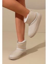 C'M Botki zimowe w kolorze beżowym rozmiar: 37. Brązowe botki damskie C'M, na zimę, bez obcasa, bez zapięcia. Za 108.99 zł.