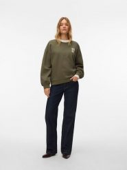 Vero Moda Bluza w kolorze khaki rozmiar: S. Brązowe bluzy damskie Vero Moda, s, bez wzorów, bez kaptura. Za 104.99 zł.