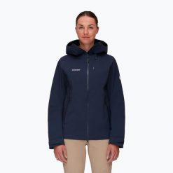 Kurtka przeciwdeszczowa damska Mammut Alto Guide HS Hooded. Niebieskie kurtki damskie Mammut, xl, bez wzorów, bez kaptura. W wyprzedaży za 1,499.05 zł.