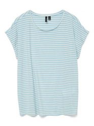 Vero Moda Koszulka w kolorze błękitnym rozmiar: XL. Niebieskie bluzki damskie Vero Moda, xl, bez wzorów, z lyocellu, bez kołnierzyka, bez ramiączek. Za 61.46 zł.