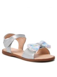 Nelli Blu Sandały CM2105018-1 Srebrny. Szare sandały dziewczęce Nelli Blu, ze skóry, bez obcasa, bez zapięcia. Za 43.99 zł.