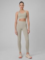 Legginsy fitness bezszwowe Push-up damskie. Brązowe legginsy sportowe damskie 4F, l, bez wzorów, z dzianiny, z podwyższonym stanem, na fitness i siłownię. Za 159.99 zł.