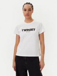 TWINSET T-Shirt 251TP2070 Biały Regular Fit. Białe t-shirty damskie Twinset, xs, bez wzorów, z bawełny, bez kołnierzyka. Za 269.99 zł.
