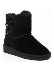 Gooce Skórzane botki zimowe "Shirley" w kolorze czarnym rozmiar: 37. Czarne botki damskie Gooce, na zimę, ze skóry, bez obcasa, bez zapięcia. Za 173.99 zł.