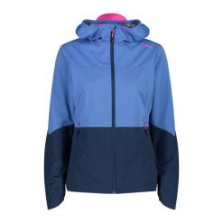 Kurtka softshell damska CMP Fix Hood. Niebieskie kurtki sportowe damskie CMP, m, bez wzorów, z materiału, z kapturem. Za 509.99 zł.