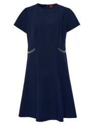 HUGO Sukienka codzienna Kaelyn 50564798 Niebieski Regular Fit. Niebieskie sukienki damskie Hugo, bez wzorów, z syntetyku, bez ramiączek. Za 1,059.00 zł.