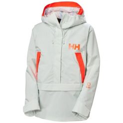 Damska kurtka narciarska Helly Hansen Powchaser Anorak. Zielone kurtki damskie Helly Hansen, s, bez wzorów, z materiału, bez kaptura. Za 1,107.50 zł.
