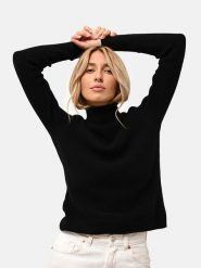Just Cashmere Kaszmirowy sweter "Lanais" w kolorze czarnym rozmiar: XL. Czarne golfy damskie Just Cashmere, xl, bez wzorów, z kaszmiru, bez ramiączek. Za 370.69 zł.