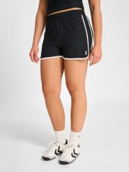 Szorty damskie Hummel Pulse Cima. Czarne spodenki sportowe damskie Hummel, xs, bez wzorów, z materiału, z standardowym stanem. Za 128.00 zł.