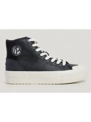 Pepe Jeans FOOTWEAR Sneakersy "Samoi" w kolorze czarnym rozmiar: 37. Czarne obuwie sportowe damskie Pepe Jeans FOOTWEAR, z jeansu, za kostkę, bez zapięcia. Za 180.06 zł.
