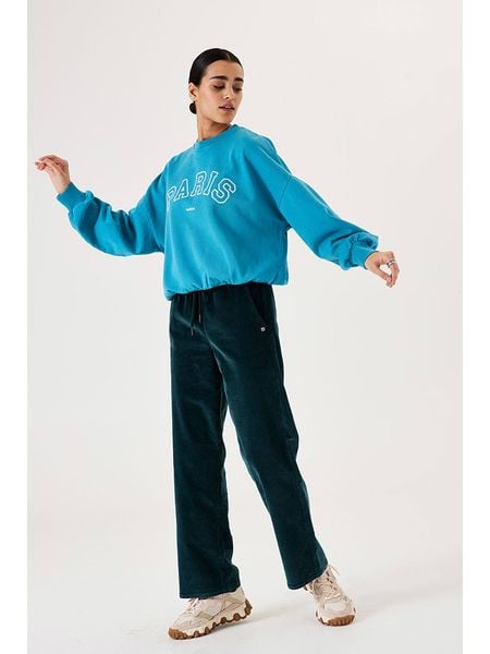 Garcia Bluza w kolorze niebieskim rozmiar: L. Niebieskie bluzy damskie Garcia, l, bez wzorów, z bawełny, bez kaptura. Za 88.64 zł.
