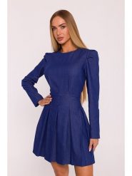 Made of emotion Sukienka w kolorze niebieskim rozmiar: XL. Niebieskie sukienki damskie Made Of Emotion, bez wzorów, bez ramiączek. Za 284.82 zł.