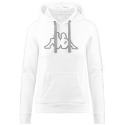 Kappa Bluza Damska Belle Slim Biała. Białe bluzy damskie Kappa, s, bez wzorów, z bawełny, z kapturem. Za 236.00 zł.