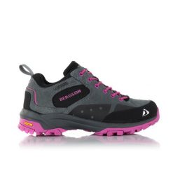 Buty turystyczne niskie damskie Soira Low STX. Czerwone obuwie trekkingowe damskie Bergson, z gumy, bez zapięcia. Za 390.00 zł.
