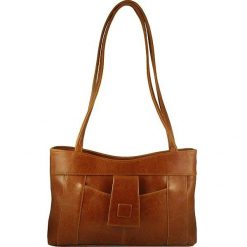 Torebka skórzana damska DAN-A T54 camel. Brązowe torebki klasyczne damskie DAN-A, ze skóry, bez dodatków. Za 249.99 zł.