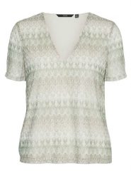Vero Moda Koszulka w kolorze khaki rozmiar: S. Brązowe bluzki damskie Vero Moda, s, bez wzorów, bez kołnierzyka, bez ramiączek. Za 37.30 zł.