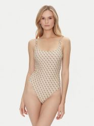 Guess Strój kąpielowy E5GJ45 KCRL2 Beżowy. Brązowe stroje jednoczęściowe Guess, z aplikacjami, z syntetyku. Za 259.99 zł.