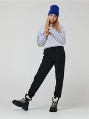 Spodnie dresowe jogger - czarny. Czarne spodnie sportowe damskie Sinsay, l, bez wzorów, z bawełny. W wyprzedaży za 45.99 zł.