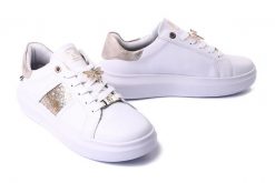 RIEKER W1202-82 white combiantion, półbuty damskie. Białe półbuty damskie Rieker, bez wzorów, bez obcasa, bez zapięcia. Za 279.93 zł.