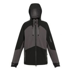 Wodoodporna Kurtka Stretch Shell Dla Dorosłych Unisex. Czarne kurtki damskie Regatta, m, bez wzorów, z materiału, bez kaptura. Za 371.99 zł.