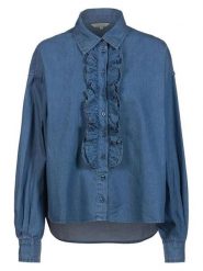 Herrlicher Koszula dżinsowa w kolorze granatowym rozmiar: XL. Niebieskie koszule damskie Herrlicher, xl, z aplikacjami, z bawełny, bez kołnierzyka, bez ramiączek. Za 162.11 zł.