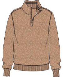Superdry Bluza Essential Serif Logo Half Zip z recyklingu. Brązowe bluzy damskie Superdry, s, bez wzorów, z bawełny, bez kaptura. Za 387.05 zł.