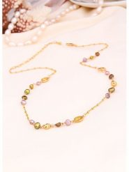 L'Atelier de Gaia Pozłacany naszyjnik z perłami - dł. 50 cm rozmiar: onesize. Żółte naszyjniki damskie L'Atelier de Gaia, z perłą, pozłacane. Za 140.86 zł.