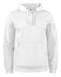 Clique Basic Active Hoody - lekka bluza 100% poliester – White. Białe bluzy damskie CLIQUE, s, bez wzorów, z poliesteru, z kapturem. Za 183.12 zł.