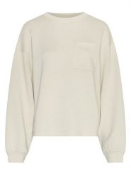 MOSS COPENHAGEN Bluza "Illiana" w kolorze kremowym rozmiar: S/M. Brązowe bluzy damskie Moss Copenhagen, m, bez wzorów, bez kaptura. Za 158.47 zł.