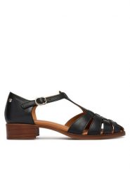 Pikolinos Sandały Valencia W7D-1835 Czarny. Czarne sandały damskie Pikolinos, bez wzorów, ze skóry, bez obcasa, na słupku, bez zapięcia. Za 599.99 zł.