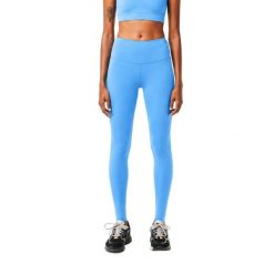 Legginsy treningowe damskie Lacoste. Niebieskie legginsy sportowe damskie Lacoste, s, bez wzorów, z dzianiny, z podwyższonym stanem, na fitness i siłownię. Za 257.00 zł.