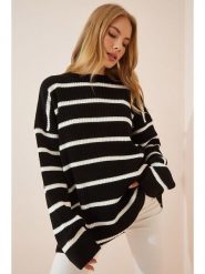 Happiness Istanbul Sweter w kolorze czarnym rozmiar: onesize. Czarne swetry klasyczne damskie Happiness Istanbul, bez kołnierzyka. Za 70.08 zł.