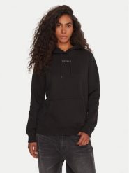 Tommy Jeans Bluza Linear DW0DW21963 Czarny Regular Fit. Czarne bluzy damskie Tommy Jeans, m, bez wzorów, z bawełny, bez kaptura. Za 299.99 zł.