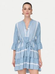 ONLY Sukienka letnia Athena 15219486 Niebieski Regular Fit. Niebieskie sukienki damskie Only, bez wzorów, z syntetyku, bez ramiączek. Za 129.99 zł.