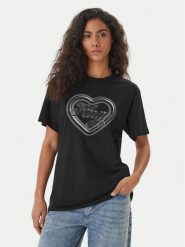 HUGO T-Shirt Vintage 50560770 Czarny Regular Fit. Czarne t-shirty damskie Hugo, m, bez wzorów, z bawełny, bez kołnierzyka. Za 199.99 zł.