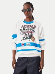 Adidas Bluza Archive Sweater Baseball KS9209 Biały Regular Fit. Białe bluzy damskie Adidas, xl, bez wzorów, z bawełny, bez kaptura. Za 611.99 zł.