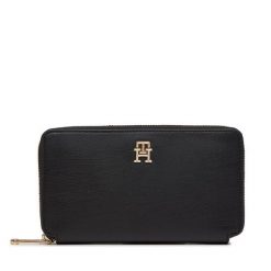 Portfel Tommy Hilfiger. Czarne portfele damskie Tommy Hilfiger, bez wzorów. Za 229.99 zł.