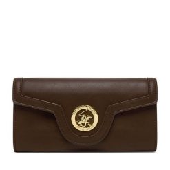 Portfel Beverly Hills Polo Club. Brązowe portfele damskie Beverly Hills Polo Club, bez wzorów. Za 79.99 zł.