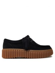 Clarks Półbuty Torhill Bee 26172044 Czarny. Czarne półbuty damskie Clarks, bez wzorów, ze skóry, bez obcasa, na płaskiej podeszwie, bez zapięcia. Za 389.99 zł.