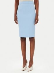 Maryley Spódnica ołówkowa 25EB701/43MA Błękitny Regular Fit. Niebieskie spódnice damskie Maryley, m, bez wzorów, z syntetyku. Za 159.99 zł.