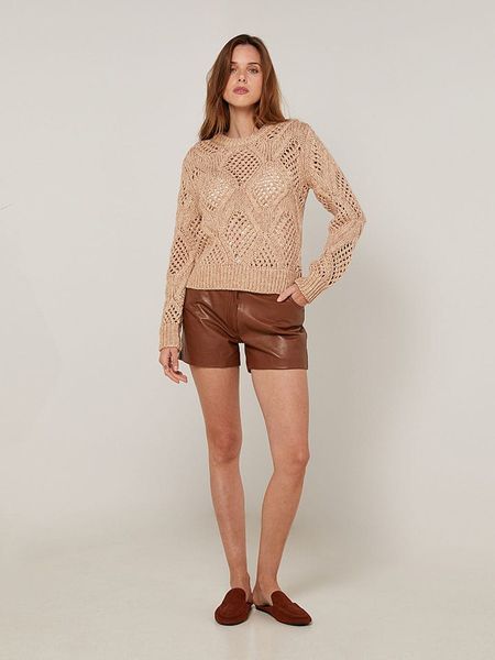 Rodier Sweter w kolorze beżowym rozmiar: L. Brązowe swetry klasyczne damskie Rodier, l, z bawełny, bez kołnierzyka. Za 326.99 zł.